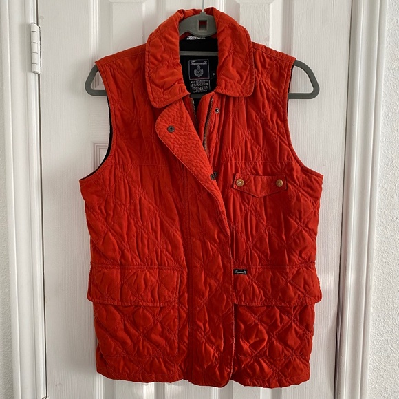 Faconnable - Orange Water Resistant Quilted Puffer Vest - Picture 1 of 9